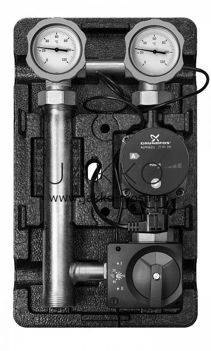 Насосная группа Meibes MK электронный термостат 20-80 C° 1" насос Grundfos Alpha2 L 25-60