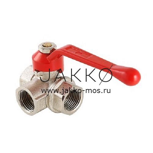 Кран шаровой трехходовой VALTEC, тип T 3/4"