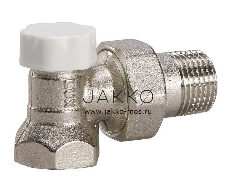 Клапан запорный Luxor DS 122 угловой 1/2"