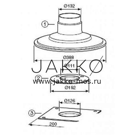 Вертикальный вывод коаксиальной трубы BOSCH AZ 398