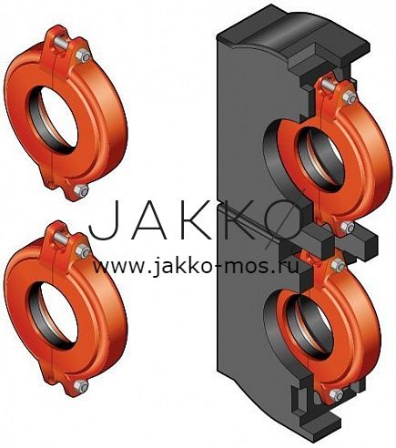 Комплект соединений Victaulic (2 шт), для подключения HZW Ду 80 мм нар. диам. 88,9 мм (БЕЗ ИЗОЛЯЦИИ)