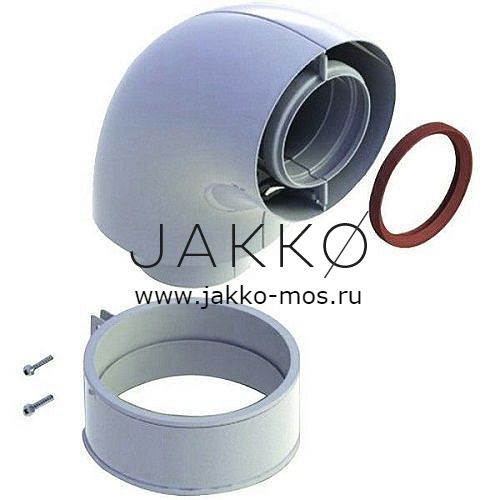 Адаптер STOUT для котла угловой 90° 60/100 мм коаксиальный (совместимый с Vaillant, Protherm New)