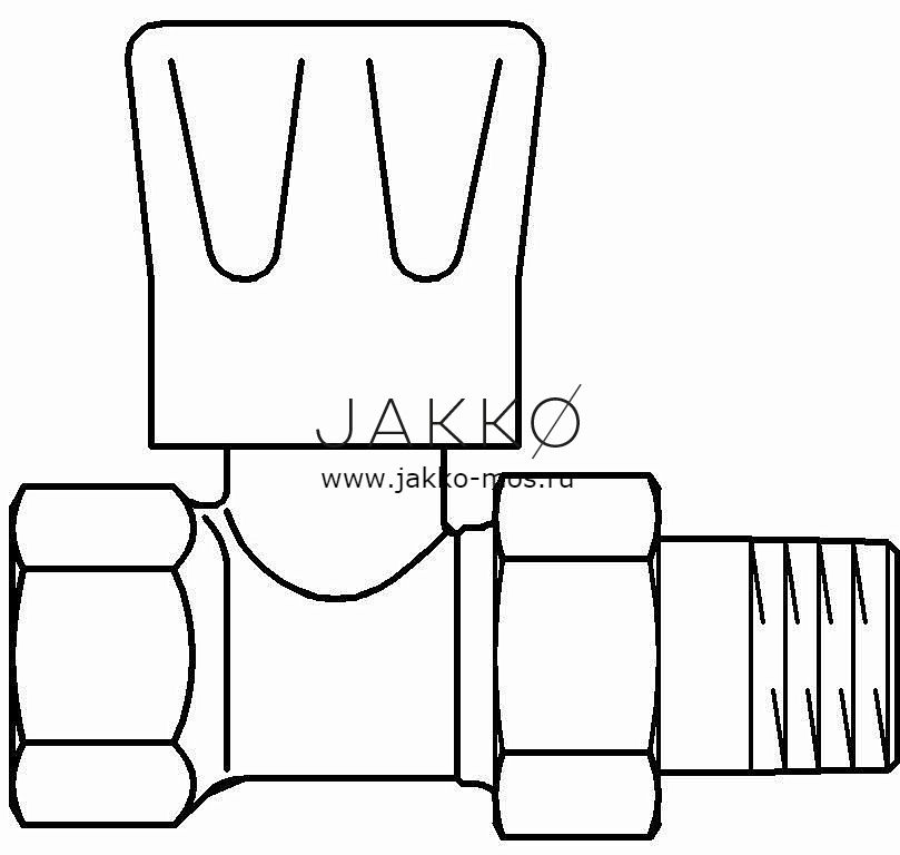 Вентиль ручной регулировки Oventrop HRV прямой 1/2"