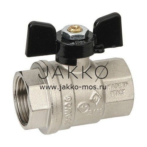 Кран шаровый Bugatti Oregon 302 муфтовый 1/2" ВР - ВР, ручка "бабочка"