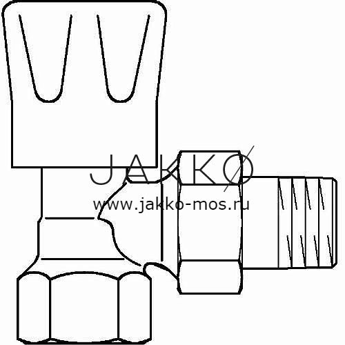 Вентиль ручной регулировки Stout угловой 3/4"