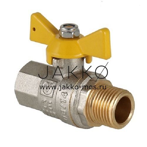 Кран шаровой VALTEC VALGAS 3/4" НР-ВР, ручка-бабочка