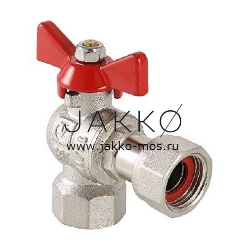 Кран шаровой угловой VALTEC с накидной гайкой и внутренней резьбой 1/2" х 1/2"  ручка-бабочка