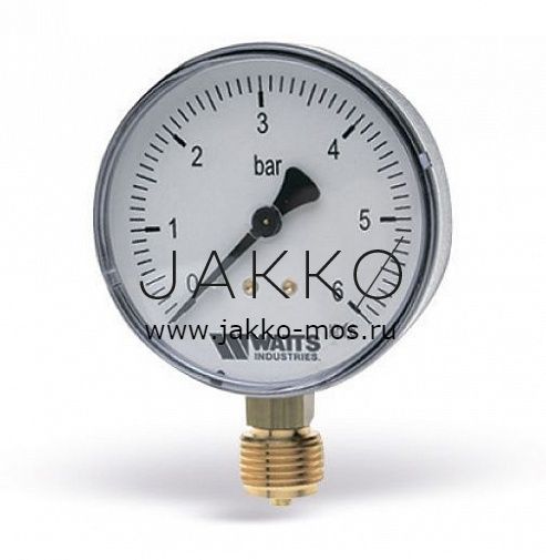 Манометр радиальный Watts F+R 250 (MRS) корпус 100мм 1/2"