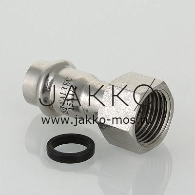 Пресс-фитинг Valtec из нержавеющей стали с накидной гайкой  22х1/2"