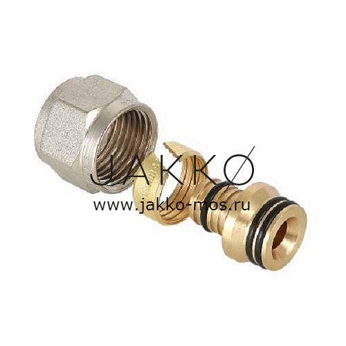 Фитинг коллекторный обжимной VALTEC 16 мм x 1/2" для металлополимерной трубы