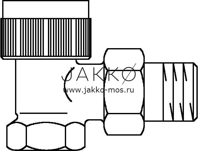 Вентиль термостатический Oventrop AV 6 под термоголовку угловой 3/4"