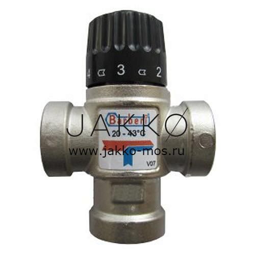 Смесительный клапан термостатический Barberi V07-AB 3/4"НР, 35-60C°