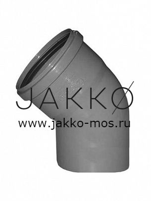Отвод канализационный шумопоглощающий (белый) Sinikon комфорт D110 45*
