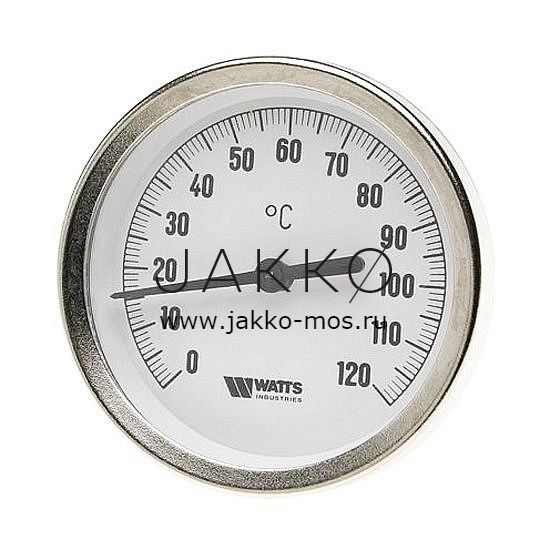 Термометр биметаллический Watts  F+R801 аксиальный с погружной гильзой 1/2"