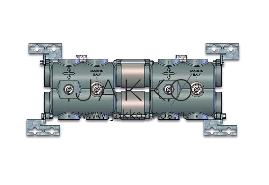 Коллектор модульный гидросепаратор Luxor CD 1210 контуры 1+ 1 G1"1/2xG1"1/4 с байпасом
